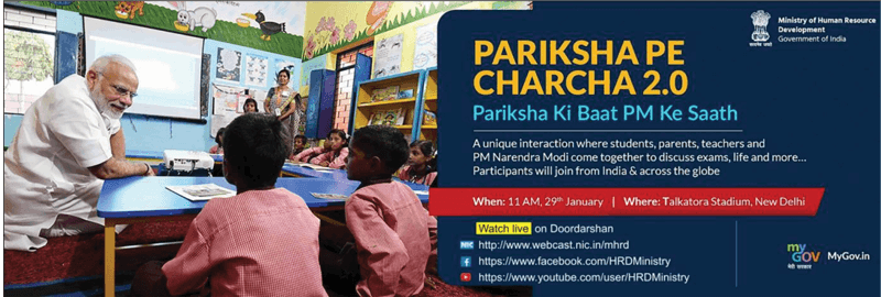 Watch live PARIKSHA PE CHARCHA 2.0 at 11:00 AM, 29th January, 19